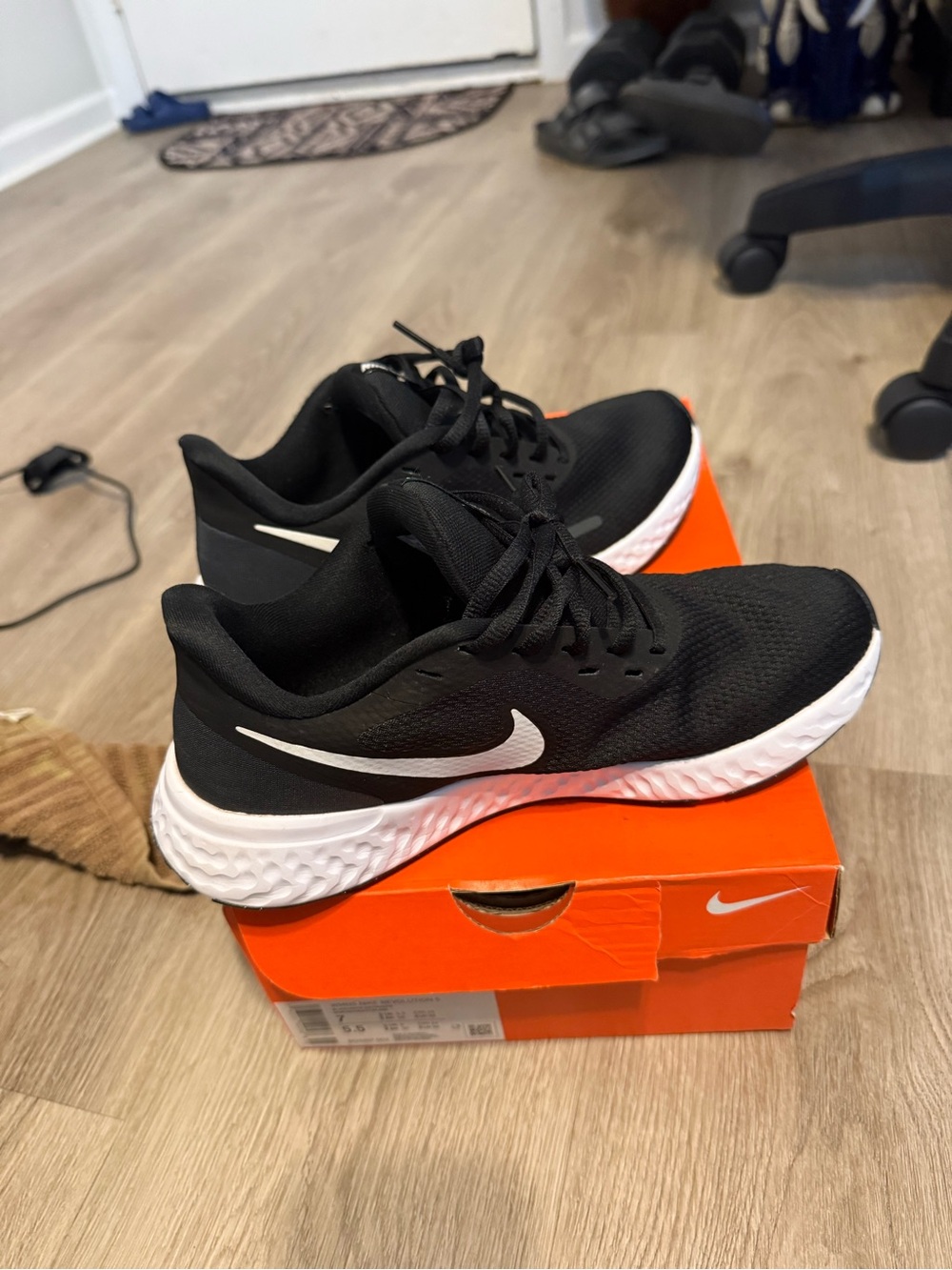 Nike Black and White Women's Running Sneakers
